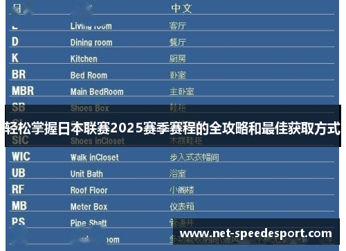 轻松掌握日本联赛2025赛季赛程的全攻略和最佳获取方式